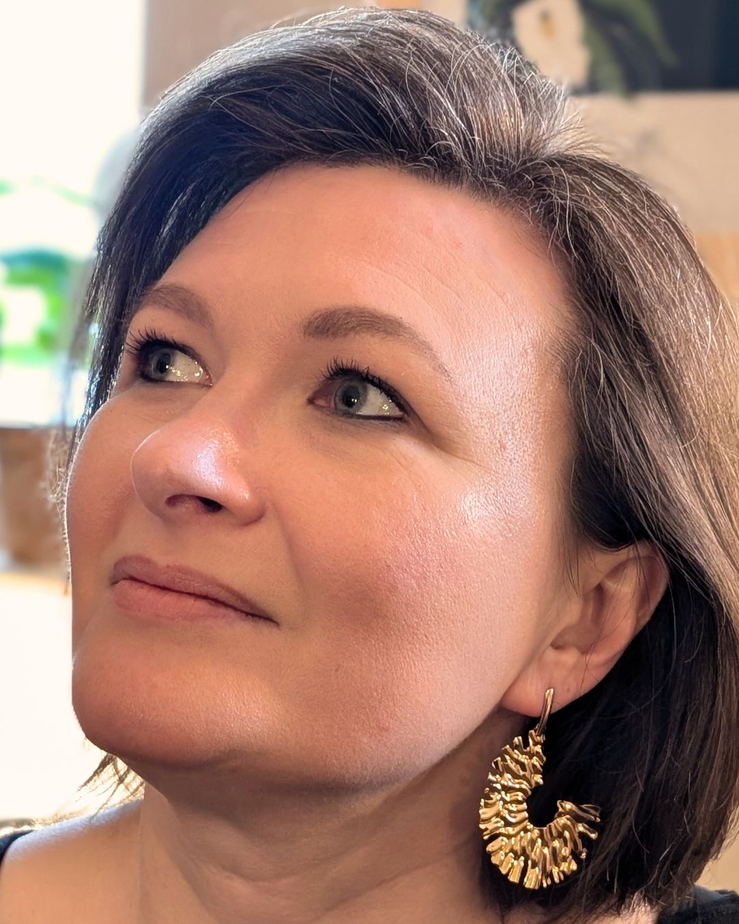 Boucles d'oreilles Raquel —  Créoles texturées Acier inoxydable