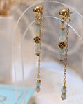 Boucles d'Oreilles Augustine - Pendant en Acier Inoxydable & Pierres Naturelles