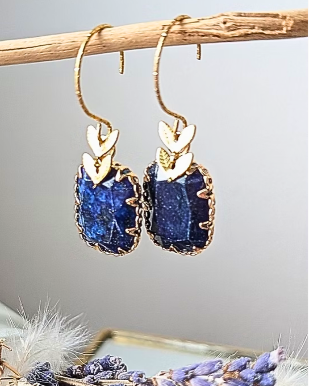 Boucles Irina Pierres Naturelles & Acier Inoxydable