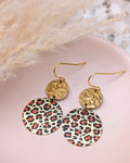 Boucles d'oreilles Léo —  Léopard & acier inoxydable