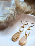Boucles d'oreilles Margareth — Acier Inoxydable Doré et Pierres Naturelles