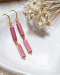 Boucles d'oreilles Nao — Pierre naturelle & acier inoxydable