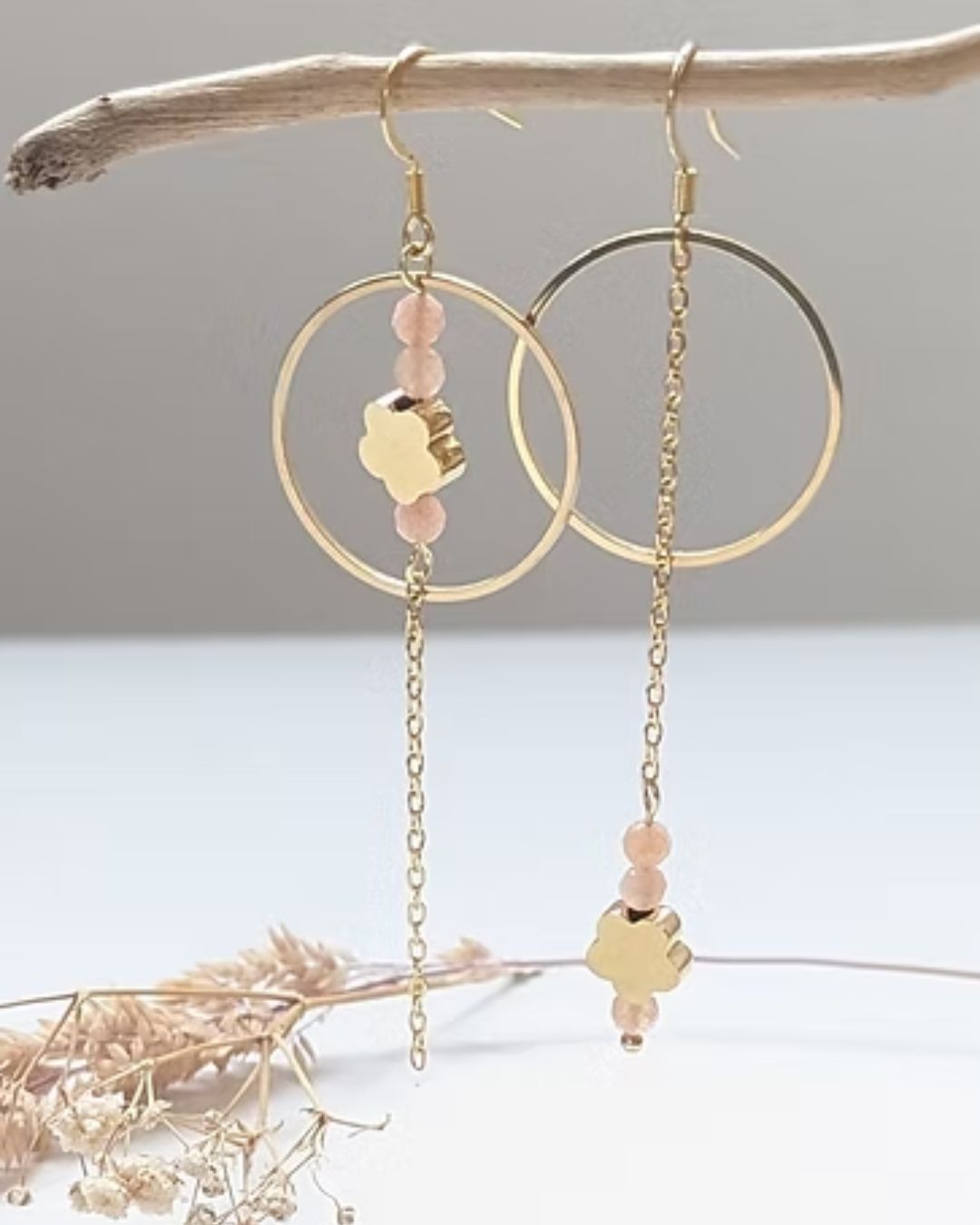 Boucles d'oreilles "Les Grigris" — Créations assymétriques pendantes