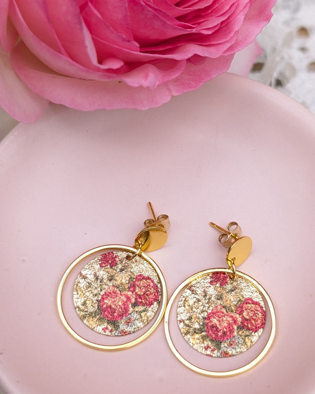 Boucles d'oreilles puces Les Fleuries
