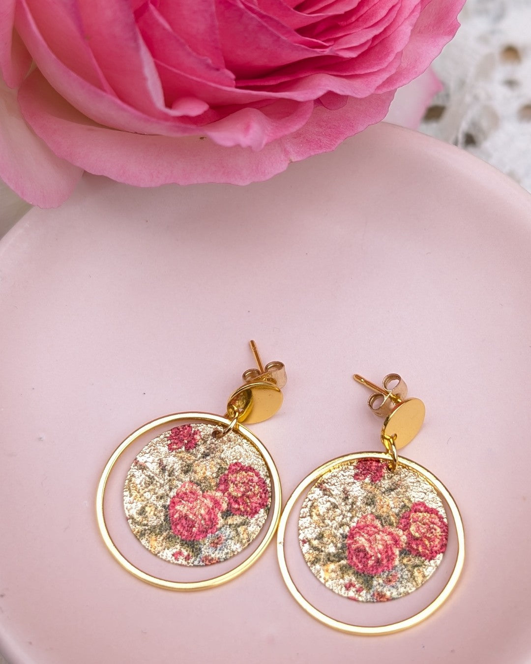 Boucles d'oreilles puces Les Fleuries