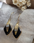 Boucles d’oreilles Farah — Acier Inoxydable Doré & Pierres Naturelles