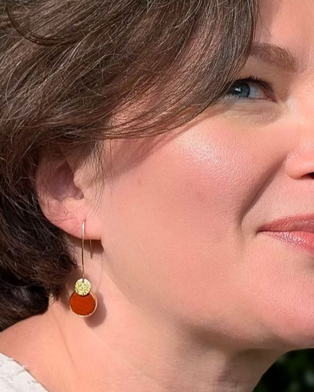 Boucles d'oreilles Léonille — Pierres naturelles & Pendant Acier inoxydable