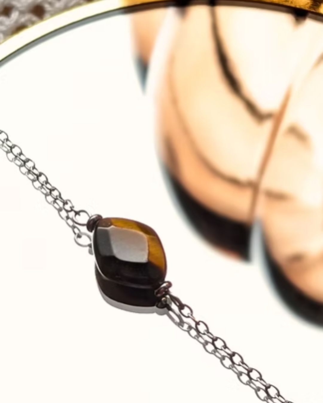 Bracelet Farah Argenté — Pierre Naturelle & Acier Inoxydable