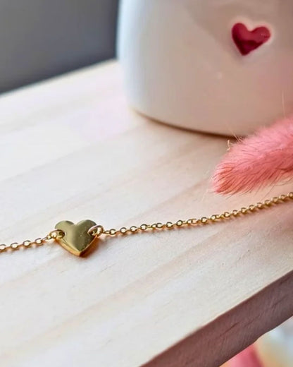 Bracelet Mini Cœur — Acier Inoxydable