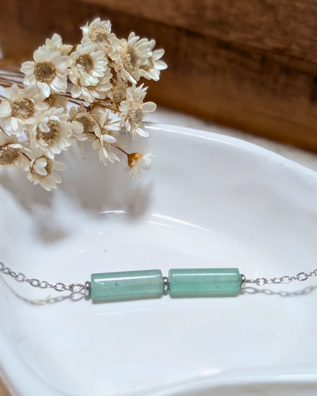 Bracelet Nao — Pierre naturelle & acier inoxydable