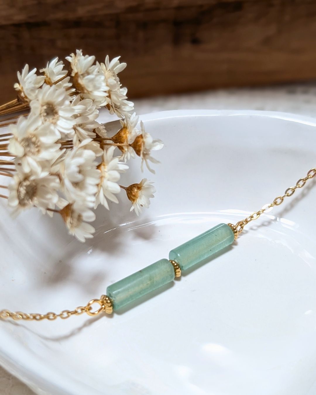 Bracelet Nao — Pierre naturelle & acier inoxydable