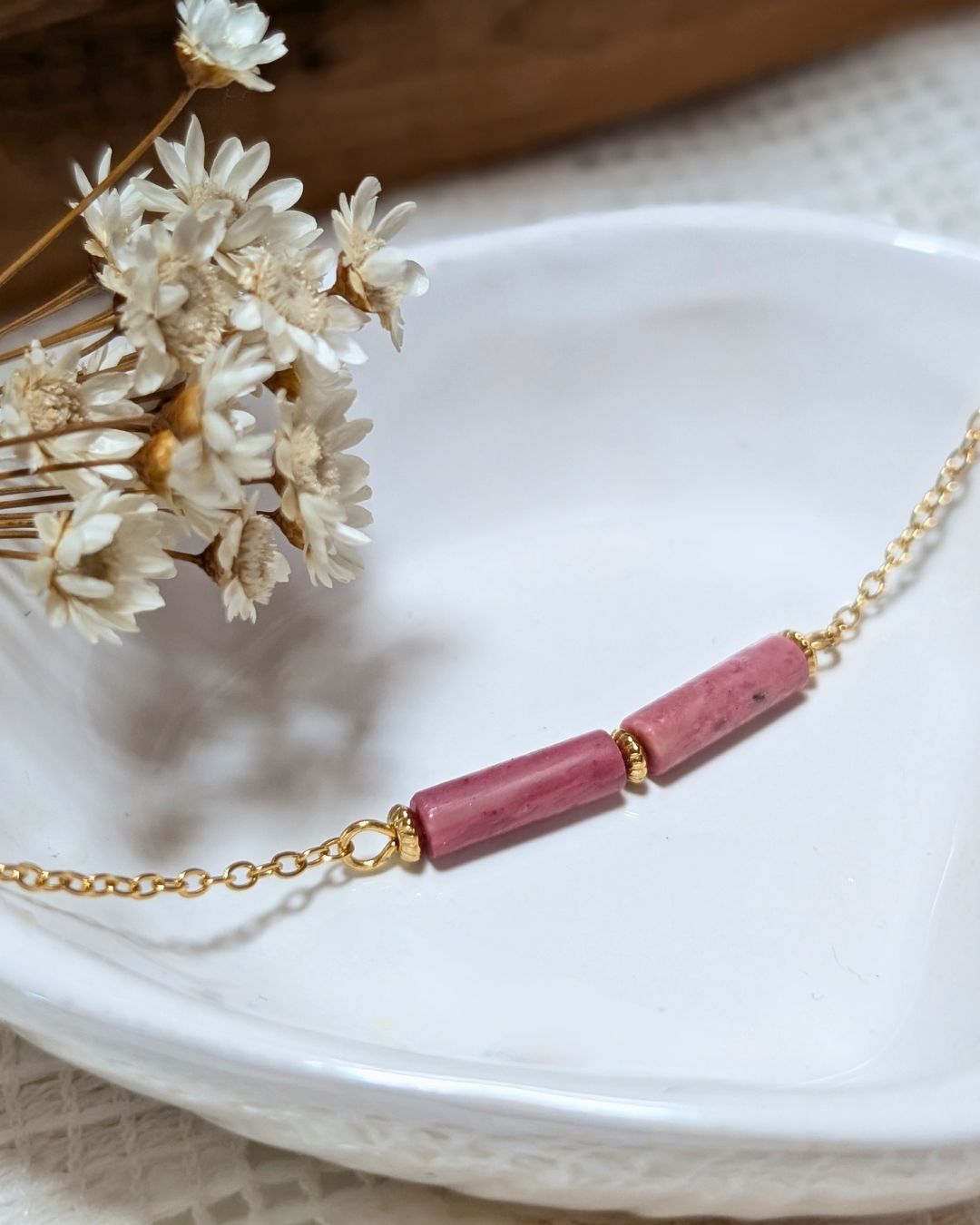 Bracelet Nao — Pierre naturelle & acier inoxydable