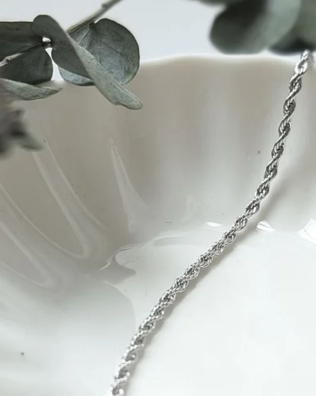 Bracelet Ombeline — Mailles torsadées en acier inoxydable