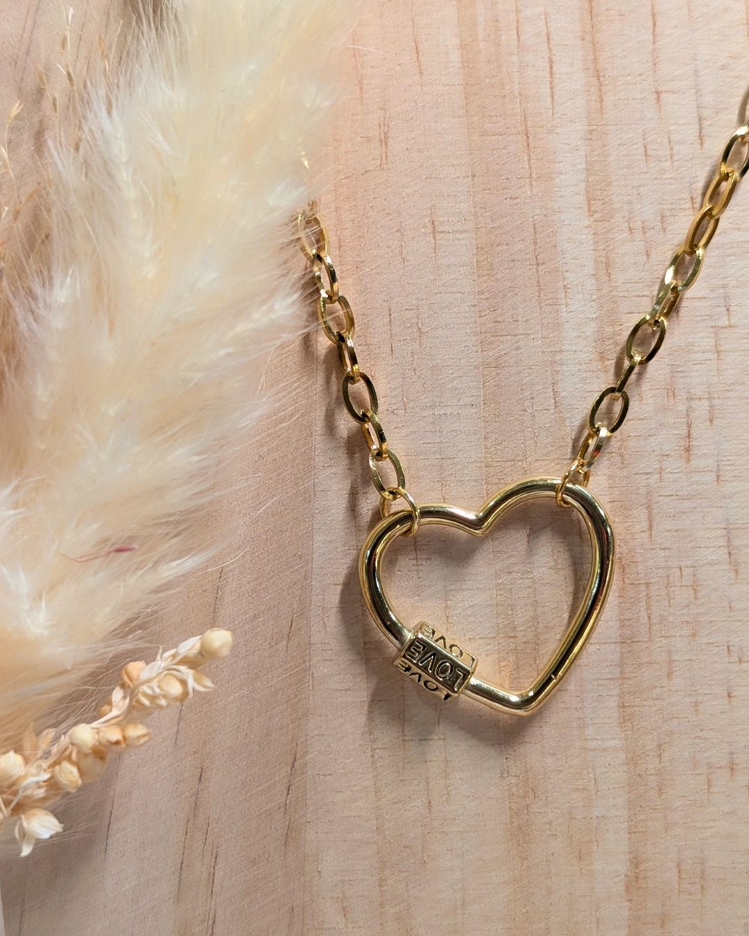 Collier Cléo — Cœur Acier Inoxydable