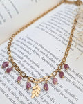 Collier Hortense Doré — Pierre Naturelle & Acier Inoxydable
