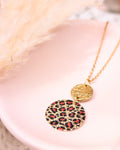 Collier Léo — Léopard & acier inoxydable