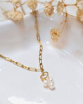 Collier Bertille — Chaîne Maillons & Grappe de Perles d'Eau Douce en Acier Inoxydable Doré