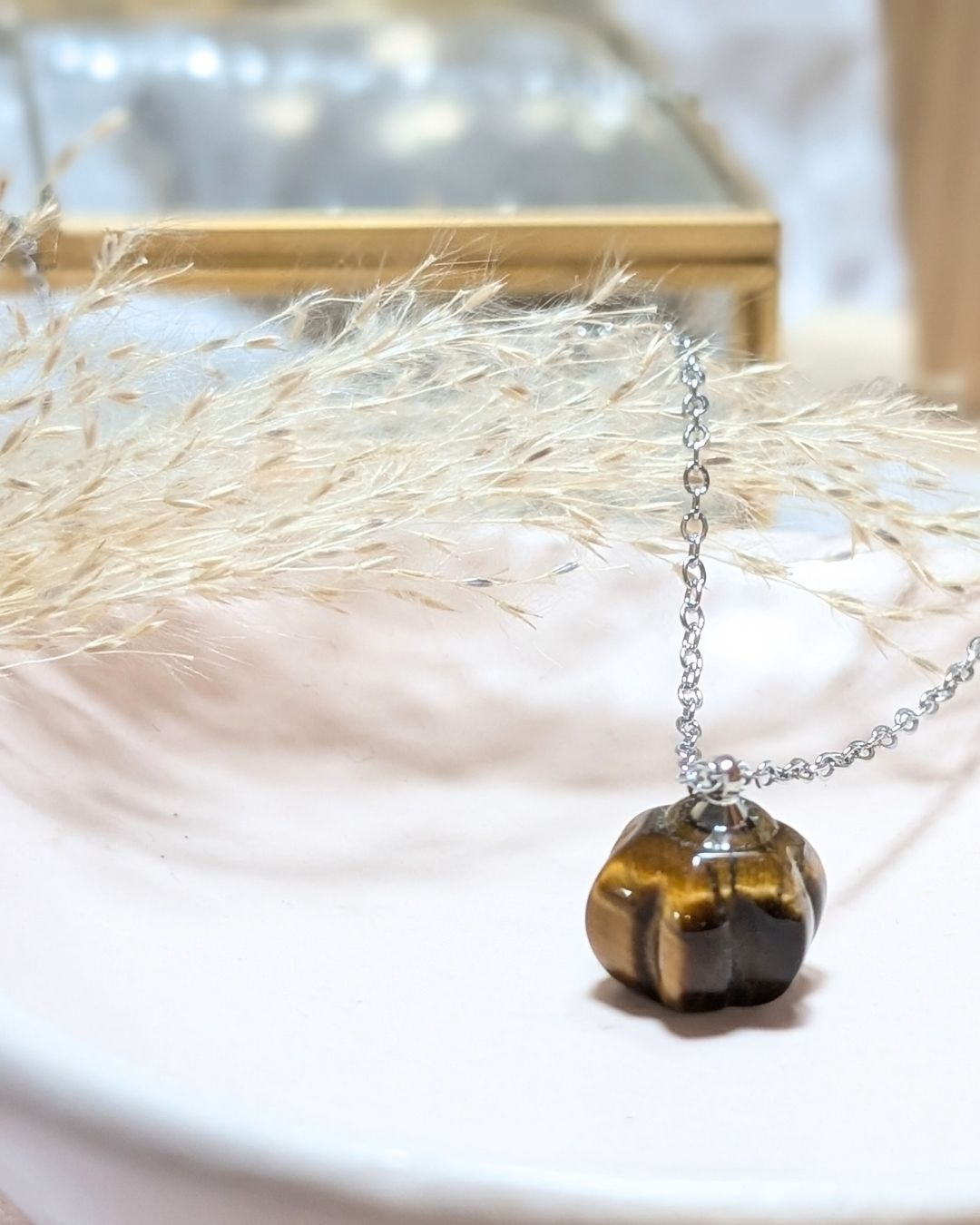 Collier Mélisande Pierre Naturelle &amp; Acier Inoxydable