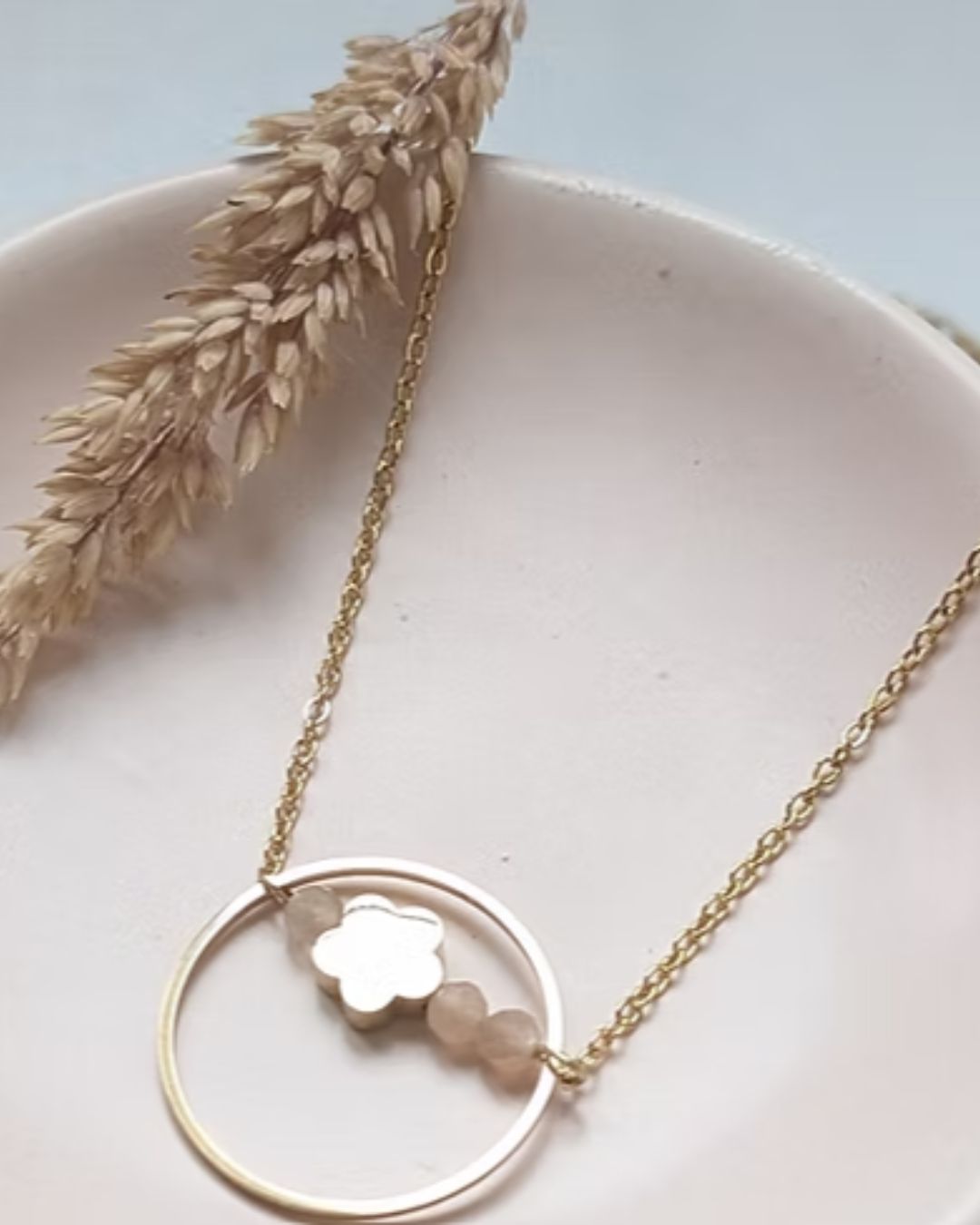 Collier Les Grigris — Pendentif anneau Acier inoxydable doré
