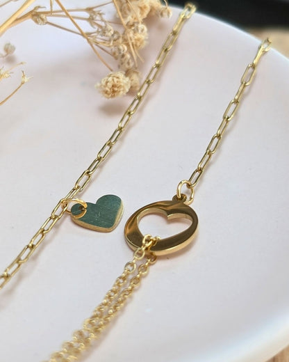 Duo de bracelets Mère Fille Anya — Acier inoxydable