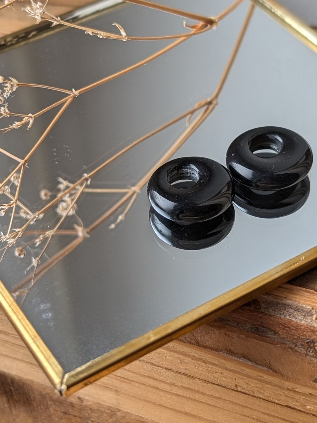 Paires de Donuts Billie — Pendentifs Interchangeables en Pierres Naturelles pour Créoles