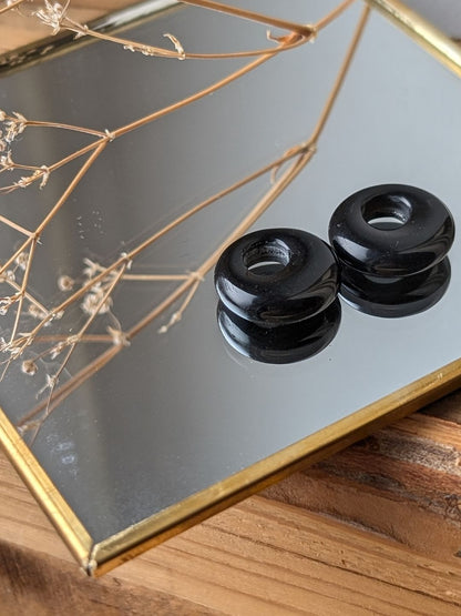 Paires de Donuts Billie — Pendentifs Interchangeables en Pierres Naturelles pour Créoles