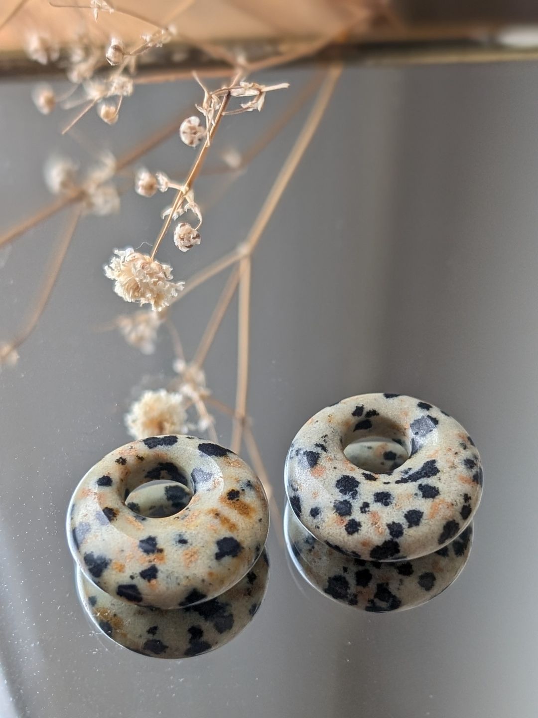 Paires de Donuts Billie — Pendentifs Interchangeables en Pierres Naturelles pour Créoles