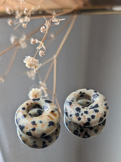 Paires de Donuts Billie — Pendentifs Interchangeables en Pierres Naturelles pour Créoles