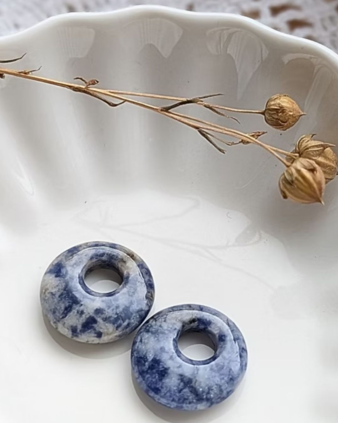 Paires de Donuts Billie — Pendentifs Interchangeables en Pierres Naturelles pour Créoles
